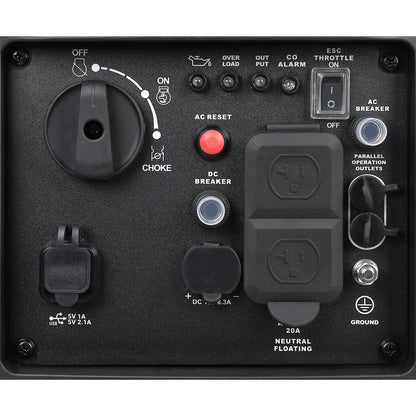 Portable Gasoline Generator 2500W, Fuel Generator, Low Noise, Suitable For Outdoor, Camping, Home, Emergency