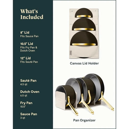 Nonstick Ceramic Cookware Set (12 Piece)