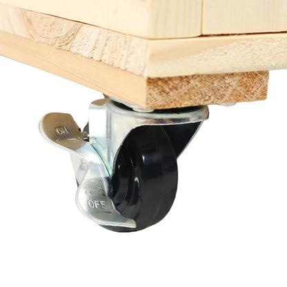 3-Tiers Raised Garden Bed with Trellis, 53" H Vertical Planter Box with Wheels & Back Storage Area, for Flowers, Vegetables