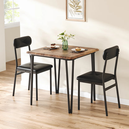Small Dining Table Sets for 2 with Upholstered Chairs