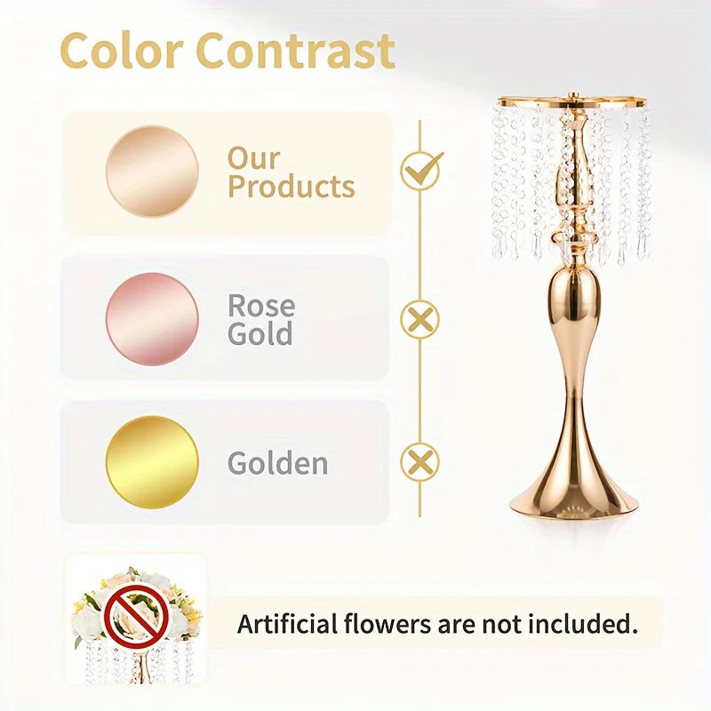 Tall Crystal Flower Stand