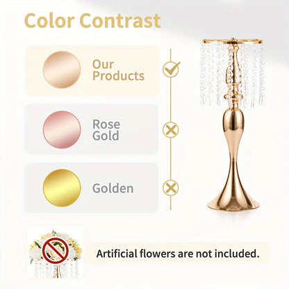 Tall Crystal Flower Stand