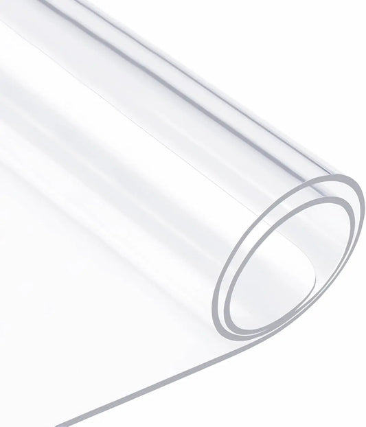 1.5mm Thick 24 x 48 Clear Vinyl Blotter Mat Table Protector, Plastic , Wipeable Easy Clean