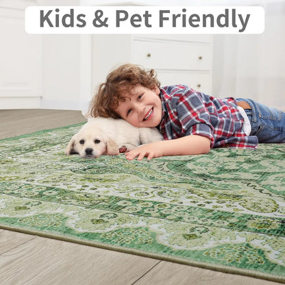 Non-Slip Low Pile Area Rugs ,Machine Washable