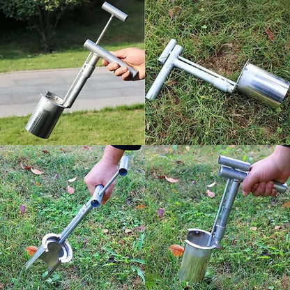 Plant Bulb Planter Tool Plant And Fruit Tree Seedling Transplanter Carbon Steel Seed Planting Tool Soil Sampler Lawn Aerator ﻿