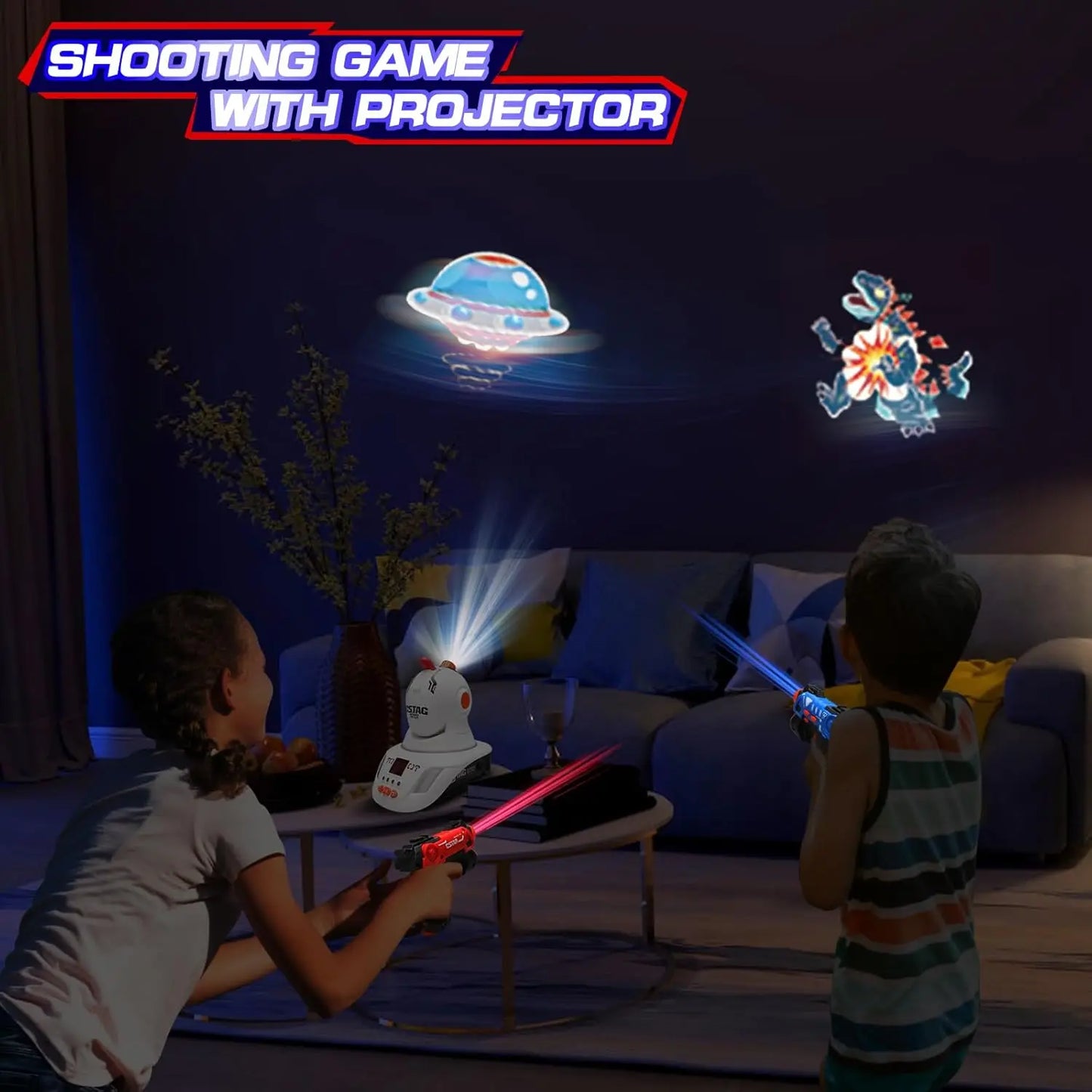 Infrared Laser Tag Projector Duck Hunts Shooting Game 2 Players