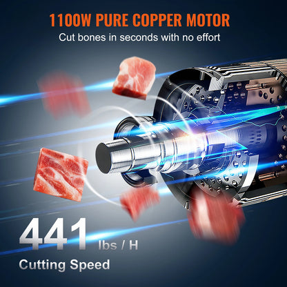 Tabletop Stainless Steel Bandsaw Bone Cutter for Home Kitchen