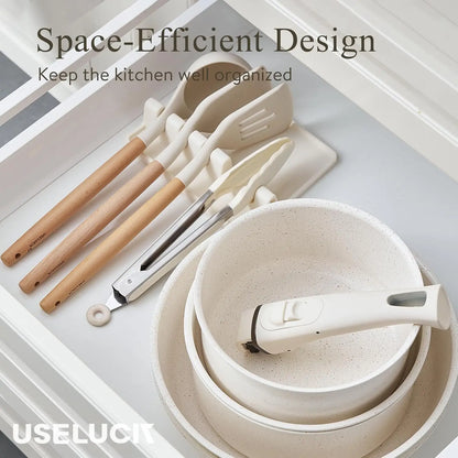 Pots and Pans Set Healthy Non toxic Non Stick Ceramic Cookware Set 21 Pcs Detachable Handles, Oven Safe, Induction Dishwasher