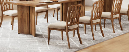 63-inch Dining Table for 4-6, Farmhouse Kitchen Table with Large Tabletop, Rectangular