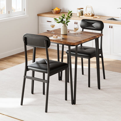 Small Dining Table Sets for 2 with Upholstered Chairs