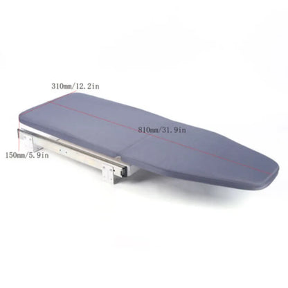 Retractable Rotating Ironing Board Gray Foldable Pull-out Storage Cabinet Laundry Accessories
