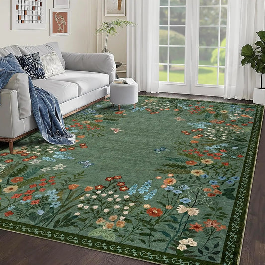 Floral Area Rug , Non Slip