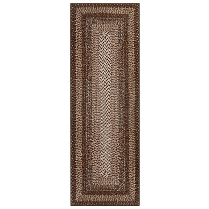 Washable Area Rugs ,Braided Print, Non Slip