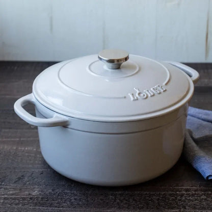Lodge Cast Iron 5.5qt Red Enameled Dutch Oven  non stick cooking pot set