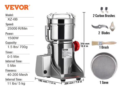 150-2500g Electric Grain Mill Grinder