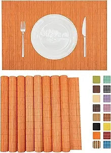 Set of 24 Bamboo Placemats 17.7X11.8Inch