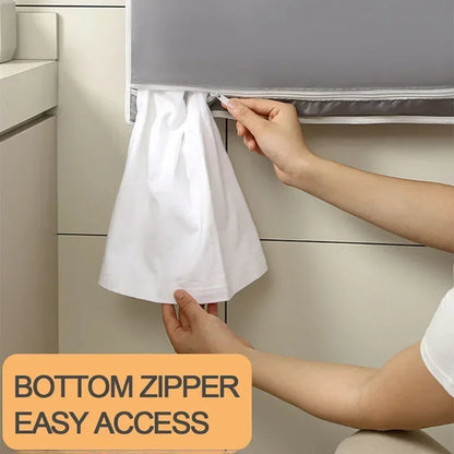 Over-the-Door Hanging Laundry Basket Wall-mounted Dirty Clothes Storage Organizer for Bathroom