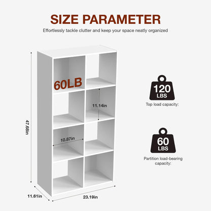 9 Cube Storage Organizer Wooden Shelf Bookcase Open Bookshelf for Living Room and Home Office Display Storage Bookcase