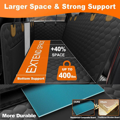 Waterproof Pet Travel Accessories Foldable Dog Car Rear Back Seat Protector