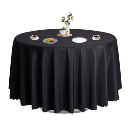 Cloth Tablecloths Round 63-Inch Polyester Table Linens Stain Resistant