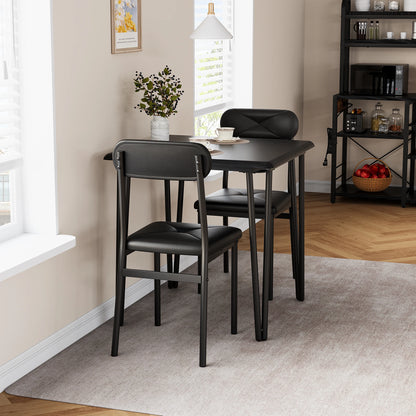 Small Dining Table Sets for 2 with Upholstered Chairs