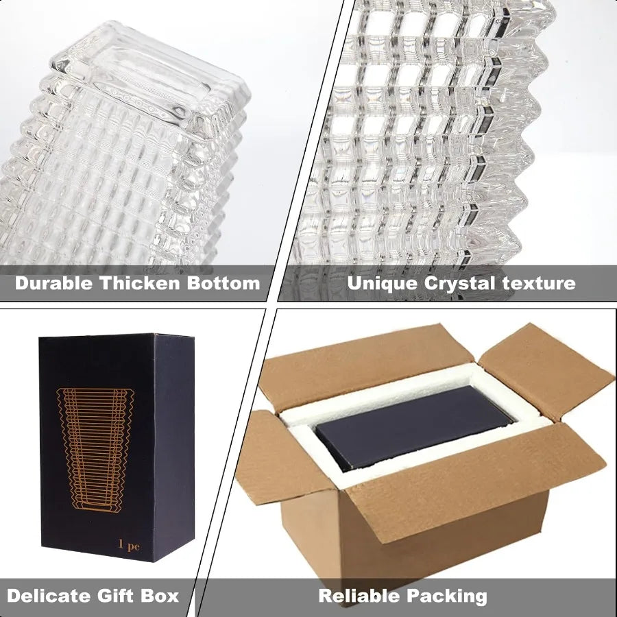 Crystal Vase Large Clear Glass