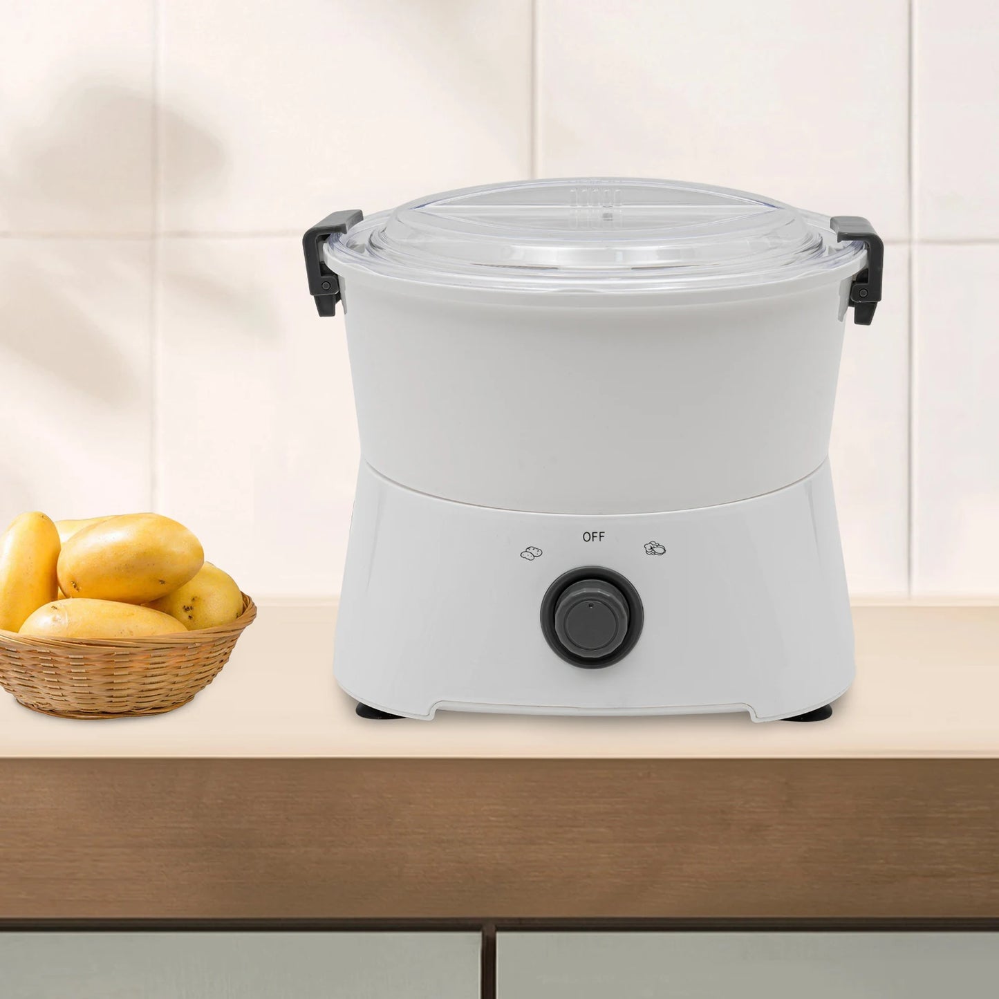 Electric Potato Peeler: High-Quality, Powerful Motor, Fast and Safe Operation for Effortless Peeling and Vegetable Preparation