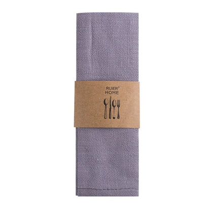 Reusable Cotton Linen Cloth Napkins 40x30cm Kitchen Dining Table Cleaning Towel Tea Napkin Hotel Restaurant Serving Table Cloth