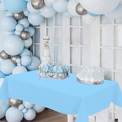 1/5 Pcs Multi Solid Color Disposable Plastic Tablecloth 137×183cm
