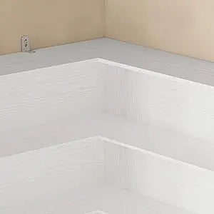 Corner Bookshelf with Baffles, Corner Bookcases 6 Tiers, Shelf Storage Rack for Living Room, Home Office