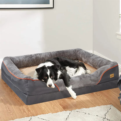 Jumbo Large Orthopedic Dog Bed Memory Foam Pet Sofa Couch Waterproof Elevated Cushion  Removable Cover