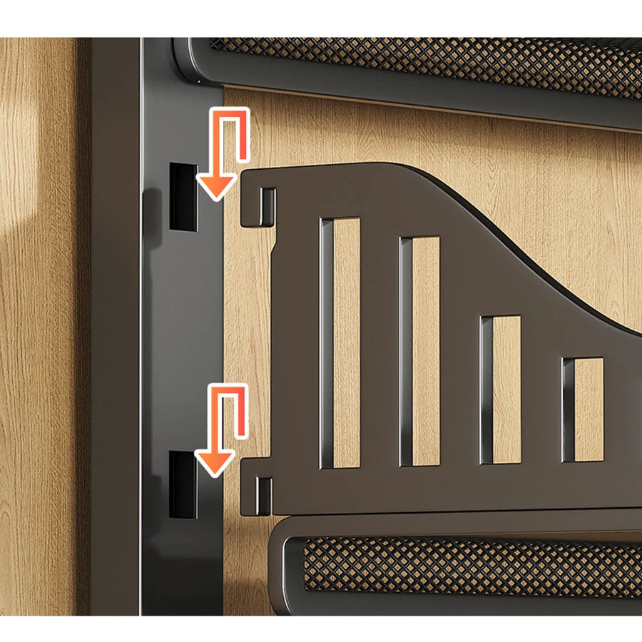 Over The Door Pantry Organizer, 10-Tier Pantry Door Hanging Heavy-Duty Carbon Steel Storage Rack Organizer For Kitchen Spice