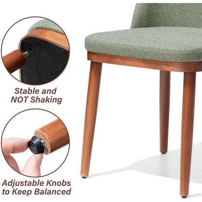 Upholstered Dining Chairs Set of 4, Modern Kitchen Chair with Back, Fabric