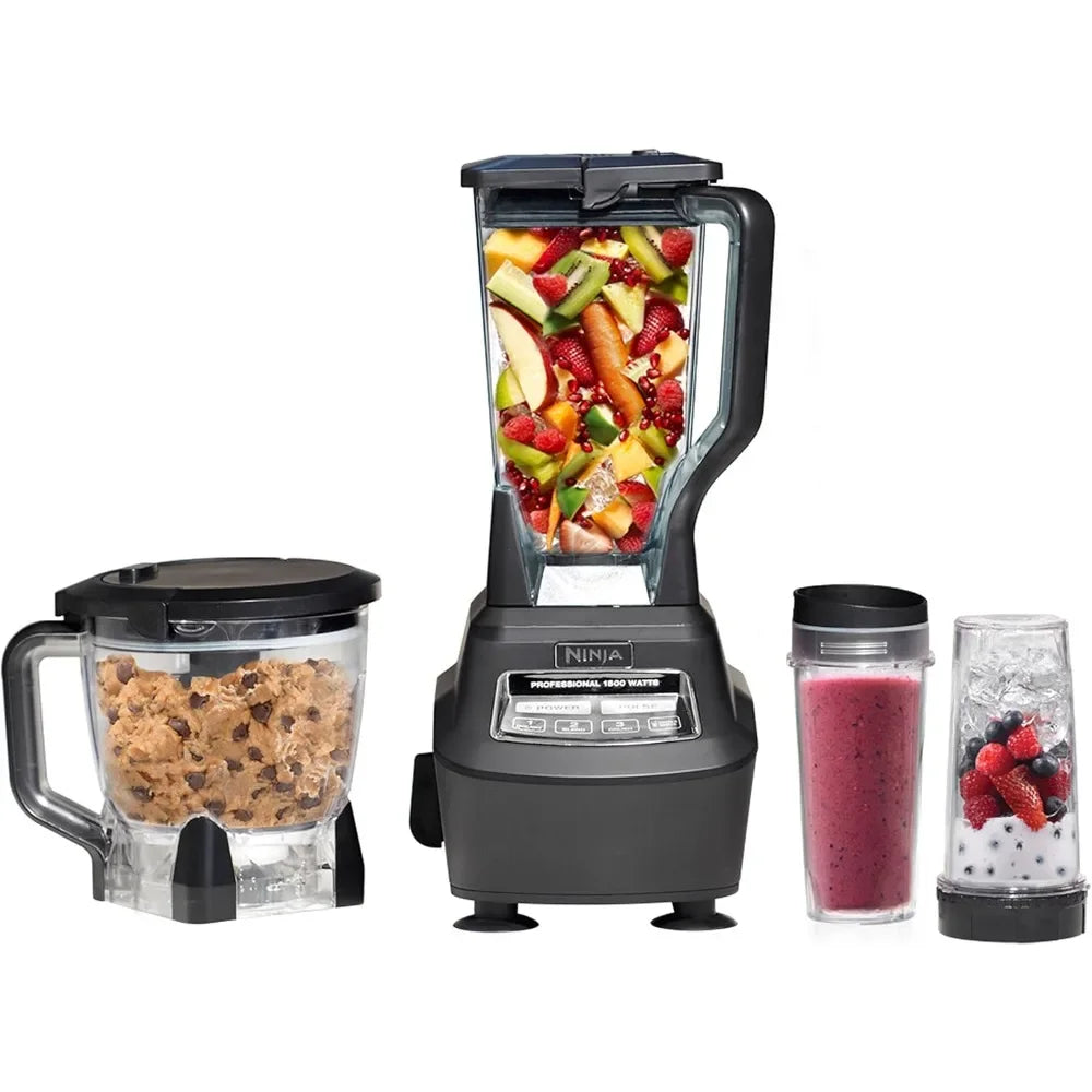 Mega Kitchen System, 1500W, 4 Functions for Smoothies, Processing, Dough, Drinks & More