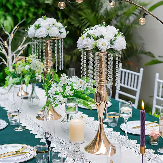 Tall Crystal Flower Stand