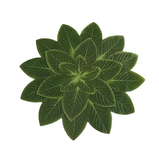 Table Decor Green Leaves Shape Heat Proof Table Mat Washable Dining Table Mats Heat Insulation Table Place Mat For Dining Room