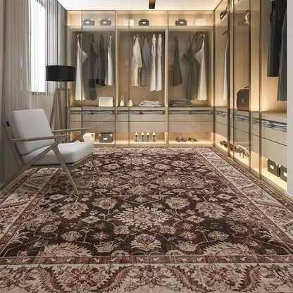 New Vintage Floral Rugs Soft Accent Large Area Rug Fluffy Carpet for Bedroom Living Room