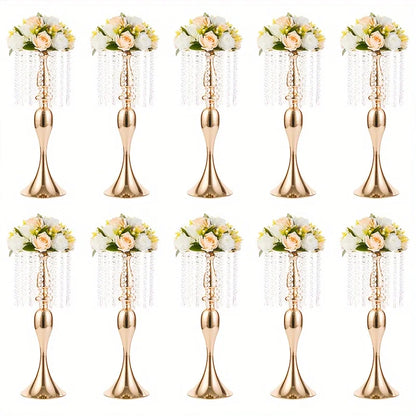 Tall Crystal Flower Stand