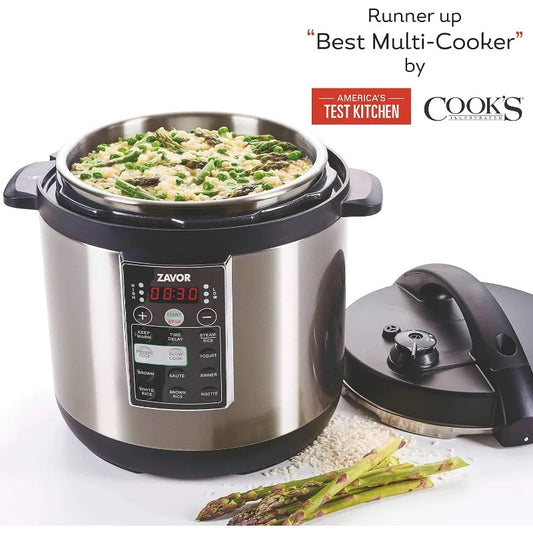 8 Quart Multi-cooker Stainless Steel, Serves 6 people