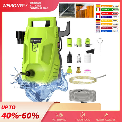 Home & Garden High Pressure Washer, Powerful Jet Nozzle, Portable Electric Jet Washer for Patio ,Car, Driveway ,Fences, Yard