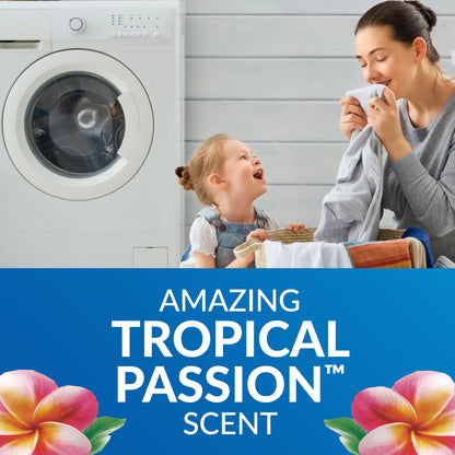 100.8 fl oz Tropical Passion Laundry Detergent, for 84 Loads, HE Compatible with Fresh Scent & Effective Cleaning