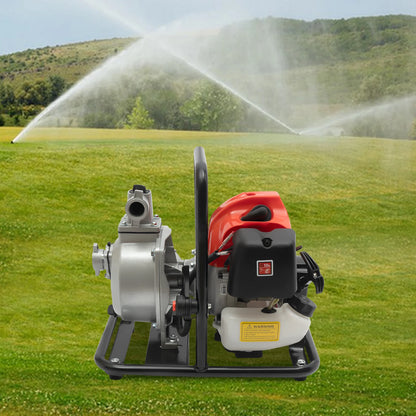 Gasoline Water Pump 2-Stroke Portable Gasoline Engine Trash Pump 20m Lift Powerful Engine Water Transfer Pump 26.25ft Suction