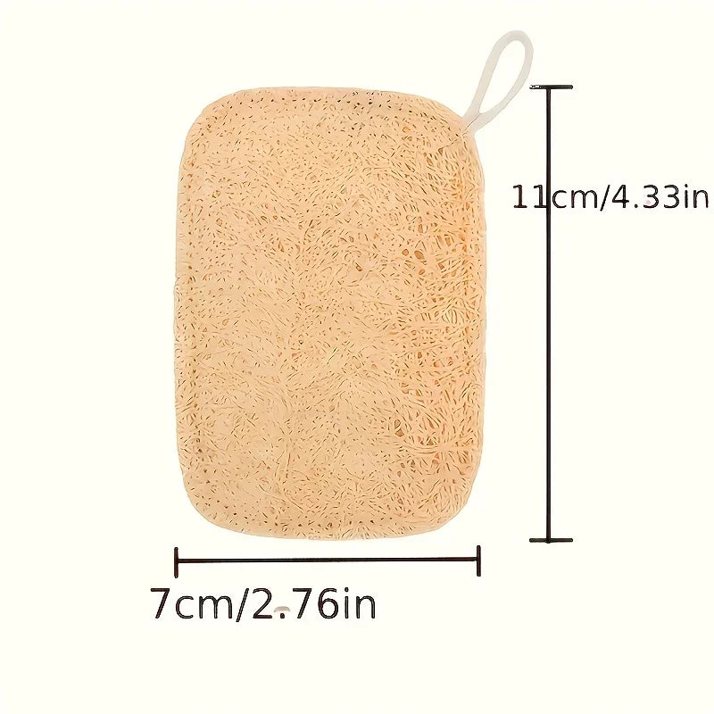 10pcs Loofah Sponges - Natural Exfoliating Body Scrubber | Bamboo Fiber Shower Pads for Gentle Cleansing | Bath & Skin Care Set