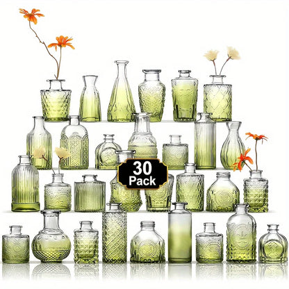 30Pcs Small Vintage Vase Set