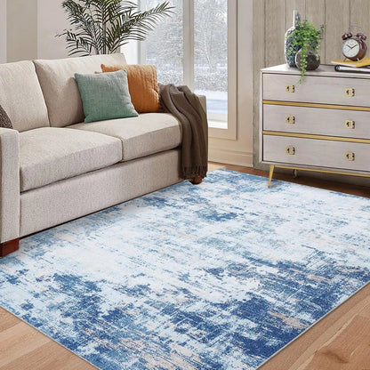 Abstract Area Rug for Living Room Machine Washable  Low Pile  for Bedroom Dining Room Home Office