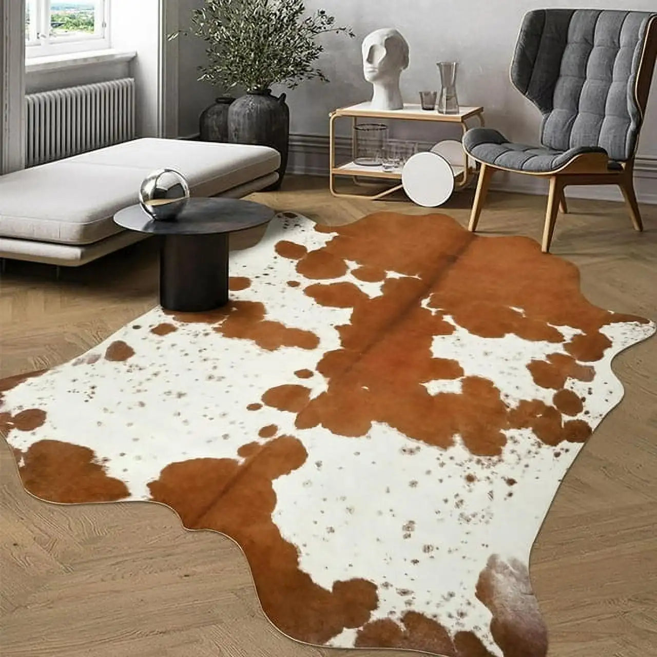 Animal Print Rug faux fur cowhide