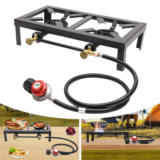 Portable Camping Gas Stove Outdoor Double Burner, BBQ, Picnic, Camp, Propane