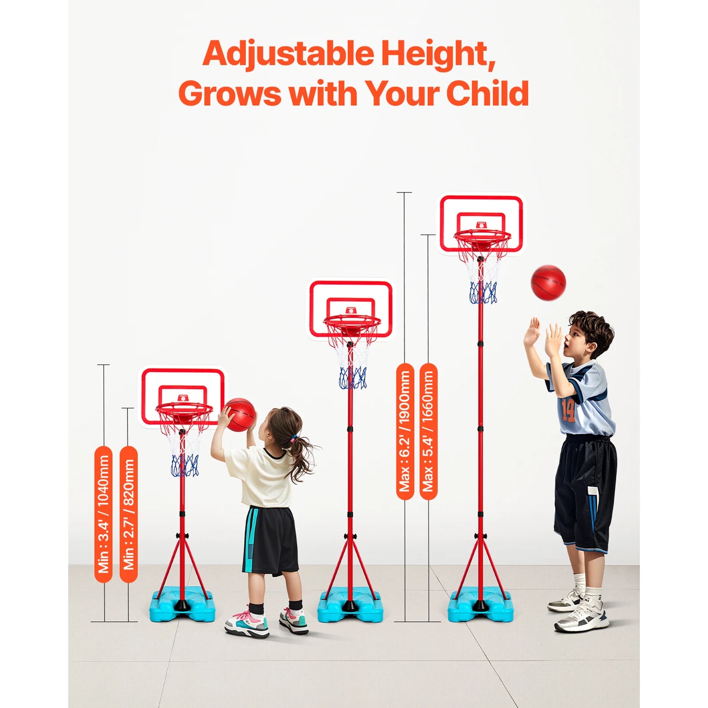 Toddler Adjustable Basketball Hoop