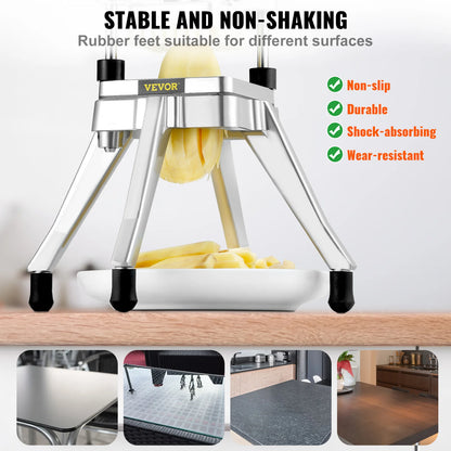 SucceBuy Commercial Vegetable Fruit Dicer Cutter Potato Slicer Chopper 4 Blades & Tray Manual Cutting Machine home appliance