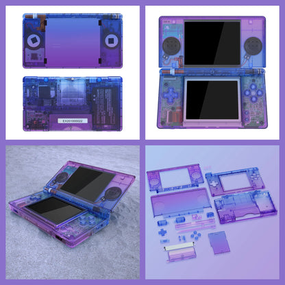 eXtremeRate Replacement Full Housing Shell for Nintendo DS Lite, Case Cover with Buttons, Screen Lens for NDSL - Single Series